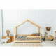 Otroška postelja iz masivnega bora v obliki hiške 80x200 cm v naravni barvi Mila RMW – Adeko