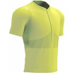 Compressport Trail Half-Zip Fitted SS Top Green Sheen/Safety Yellow L Tekaška majica s kratkim rokavom