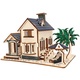 Woodcraft Lesena 3D sestavljanka Hiša na plaži