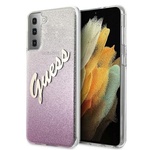 Guess GUHCS21MPCUGLSPI S21+ G996 roza/pink trdi kovček Glitter Gradient Script