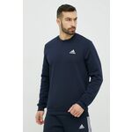 Bluza adidas moška, mornarsko modra barva - mornarsko modra. Mikica iz kolekcije adidas. Model izdelan iz elastične pletenine.