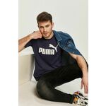 Puma T-shirt - mornarsko modra. T-shirt iz zbirke Puma. Model narejen iz tiskane tkanine.