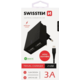 SWISSTEN 22048000 Smart IC, CE 2x USB, 3 A adapter za v vtičnico, črn