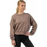 Nebbia Loose Fit Sweatshirt "Feeling Good" Brown XS-S Trenirka za fitnes