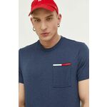 Tommy Jeans Majica Essential DM0DM13063 Mornarsko modra Regular Fit