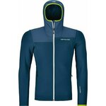 Ortovox Fleece Plus Hoody M Petrol Blue M Pulover na prostem