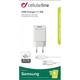 CellularLine USB polnilec z MicroUSB kablom, 5W, bel