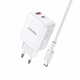 Kaku KSC-670 polnilnik USB-C 30W, USB QC + kabel USB-C / Lightning, bela