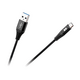 Rebel USB kabel 2.0 M.- tip C. M., črne barve, 1m