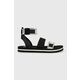 Otroški sandali UGG Allisa črna barva - črna. Otroški sandali iz kolekcije UGG. Model izdelan iz tekstilnega materiala. Lahek in udoben model, idealen za vsakodnevno nošenje.