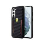 Ferrari usnjen ovitek Scuderia FEHCS23SNPYK za Samsung Galaxy S23 5G - črn