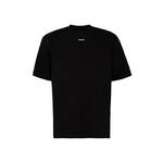 Bombažna kratka majica HUGO črna barva - črna. Kratka majica iz kolekcije HUGO. Model izdelan iz tanke, elastične pletenine. Lahek in udoben model, idealen za vsakodnevno nošenje.