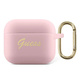 Guess GUA2SSSI AirPods pokrovček różowy/pink Silikonski Vintage Script