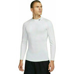 Nike Dri-Fit Fitness Mock-Neck Long-Sleeve Mens Top White/Black L Fitnes majica