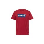 Bombažna kratka majica Levi's , bordo barva - bordo. Lahkotna kratka majica iz kolekcije Levi's. Model izdelan iz tanke, elastične pletenine.
