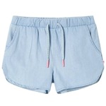 Vidaxl Otroške kratke hlače nežna džins modra 116