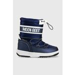 Otroške snežke Moon Boot mornarsko modra barva - mornarsko modra. Otroške snežke iz kolekcije Moon Boot. Podloženi model izdelan iz kombinacije ekološkega usnja in sintetičnega materiala.