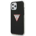 Guess GUHCP12MPCUCTLBK Ohišje za iPhone 12/12 Pro 6,1" črno/črno trdo ohišje Triangle Collection