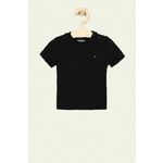 Tommy Hilfiger otroški t-shirt 74-176 cm - črna. Otroški t-shirt iz kolekcije Tommy Hilfiger. Model izdelan iz enobarvne pletenine.