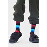 Nogavice Happy Socks moške, črna barva - črna. Visoke nogavice iz kolekcije Happy Socks. Model izdelan iz elastičnega, vzorčastega materiala.