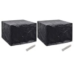 Greatstore Pokrivalo za vrtno pohištvo 2 kosa 8 obročkov 122x112x98 cm