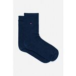 Tommy Hilfiger nogavice (2-pack) - modra. Dolge nogavice iz zbirke Tommy Hilfiger. Model iz elastičnega, gladkega materiala. Vključena sta dva para