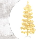 shumee Novoletna jelka s stojalom in LED diodami bela 180 cm PVC