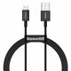 USB+LIGHTNING POLNILNI KABEL BASEUS 100CM / 2,4A BLACK