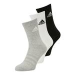 Set 3 parov unisex visokih nogavic adidas Cushioned Crew IC1311 Medium Grey Heather/White/Black