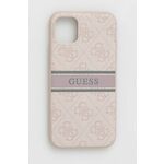 Etui za telefon Guess Iphone 11 6,1'' /xr roza barva - roza. Etui za IPhone iz kolekcije Guess. Model izdelan v imitaciji usnja.