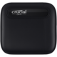 Crucial X6 SSD disk, 500 GB, zunanji, črn (CT500X6SSD9)