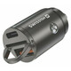 Swissten Swissten adapter za avtopolnilec PowerDeliver USB-C + Super Charge 3.0, 30W, nano, srebrn