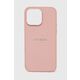 Guess Saffiano ovitek za iPhone 14 Pro Max, roza (GUHCP14XPSASBPI)