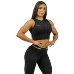 Nebbia Compression Push-Up Top INTENSE Mesh Black M Fitnes majica