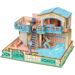 Lesena 3D puzzle vila Woodcraft na otoku Lembongon