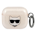 Karl Lagerfeld KLA3UCHGD AirPods 3 pokrovček zlati/ zlati Glitter Choupette