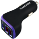 WEBHIDDENBRAND CANYON avtomobilski polnilec C-08, 1xUSB-C (PD 18W) + 2xUSB-A, vhod 12V-24V, izhod 5V-2,4A, Smart IC, CE, RoHS - črno in vijolično