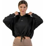 Nebbia Loose Fit Crop Hoodie Iconic Black XS-S Trenirka za fitnes