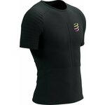 Compressport Racing SS Tshirt M Black/Safety Yellow M Tekaška majica s kratkim rokavom