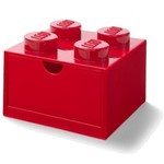 LEGO namizna škatla 4 s predalom - rdeča