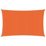 vidaXL Senčno jadro 160 g/m² pravokotno oranžna 3x5 m HDPE