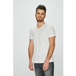 Emporio Armani t-shirt (2-pack) - bela. T-shirt iz kolekcije Emporio Armani. Model izdelan iz enobarvne pletenine.