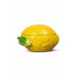 Posoda s pokrovom Byon Lemon - rumena. Posoda s pokrovom iz kolekcije Byon. Model izdelan iz dolomita.