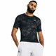 UA HeatGear Printed Compression SS Shirt, Black/White - S