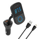 LDNIO oddajnik fm ldnio bluetooth c705q 2usb, usb-c + kabel lightning