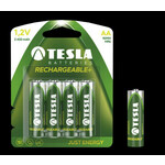 TESLA AA RECHARGEABLE+ za ponovno polnjenje Ni-MH 2450 mAh, 4 kosi