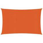 VIDAXL Senčno jadro 160 g/m² oranžno 2x3 m HDPE