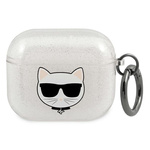 Karl Lagerfeld KLA3UCHGS AirPods 3 ovitek srebrn/srebrn Glitter Choupette