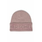 Kapa Herschel roza barva, - roza. Kapa iz kolekcije Herschel. Model izdelan iz enobarvne pletenine.