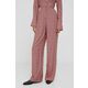 Hlače Sisley ženski, roza barva - roza. Lahkotne hlače iz kolekcije Sisley. Model izdelan iz vzorčaste tkanine. Model iz zračne viskozne tkanine.